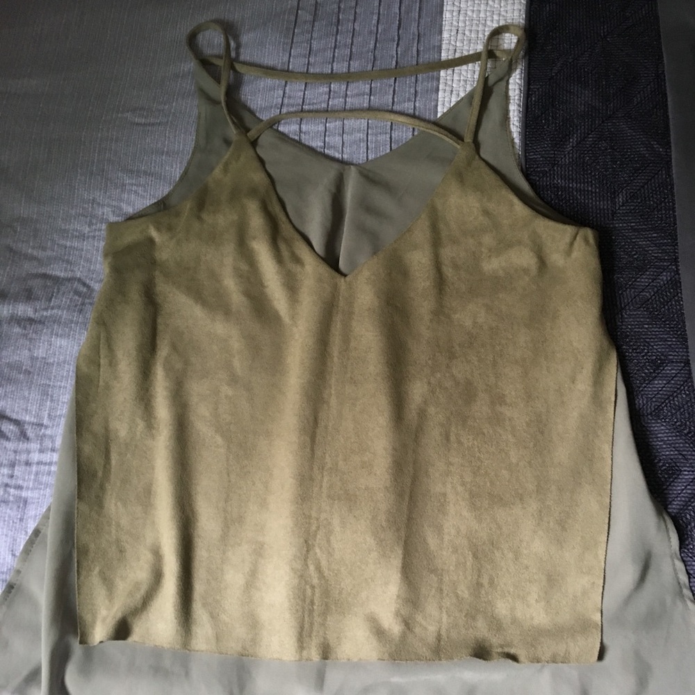 Green olive blouse medium